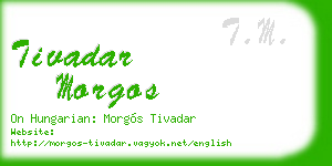 tivadar morgos business card